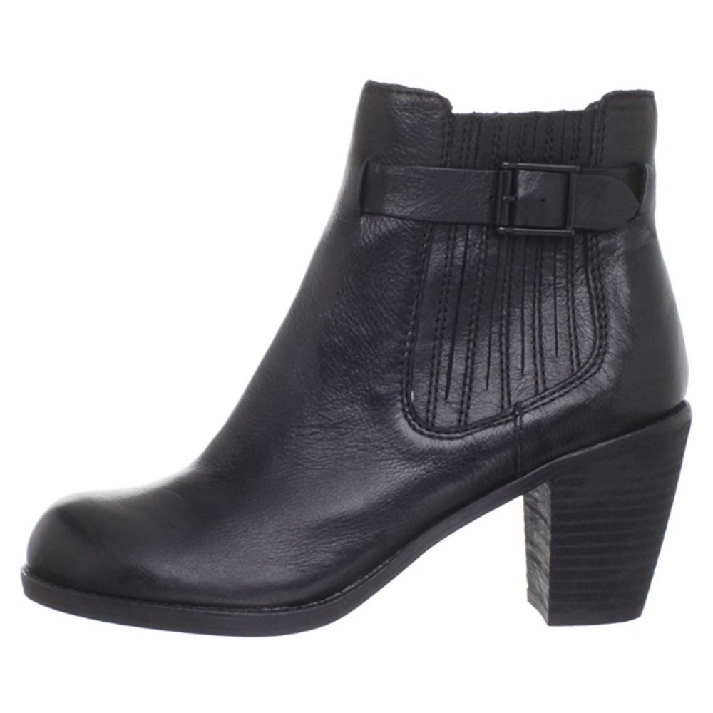 Dolce Vita Jamala Black Leather Heeled Booties